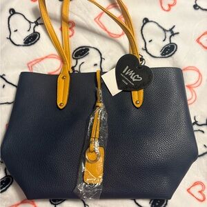 Imoshion Navy and Mustard Tote